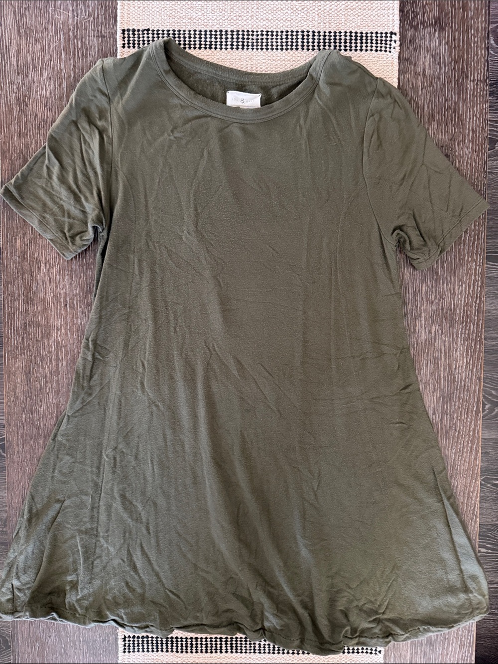 Lou & Grey Women’s Olive Short Sleeve Swing Dress